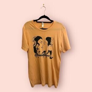 LGBTQ Pride Two Girls Kissing Wearing Headphones Graphic T-Shirt Medium